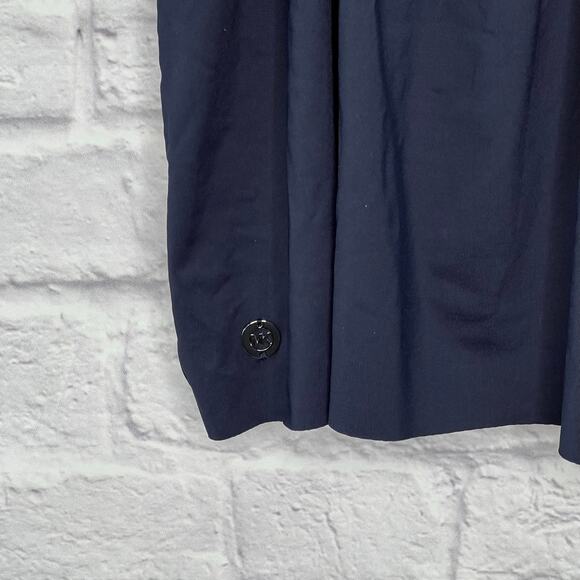 Michael Kors Baby Doll Tankini Swim Top Size S Navy Blue New Slimming Underwire - Picture 3 of 6